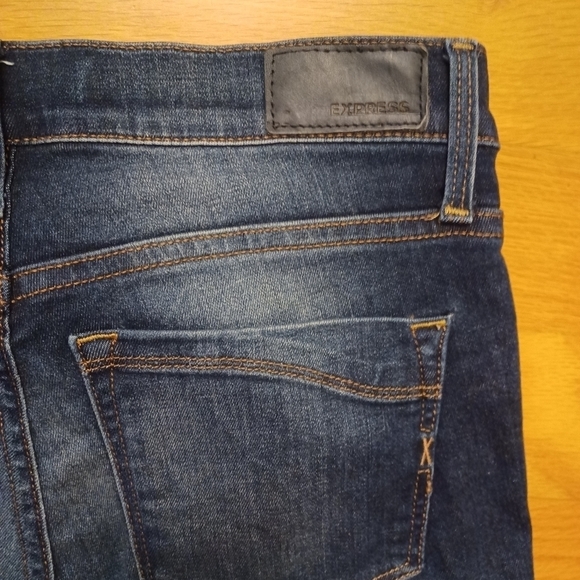 Express jeans skinny cropped mid-rise womens size 4 - Picture 4 of 6